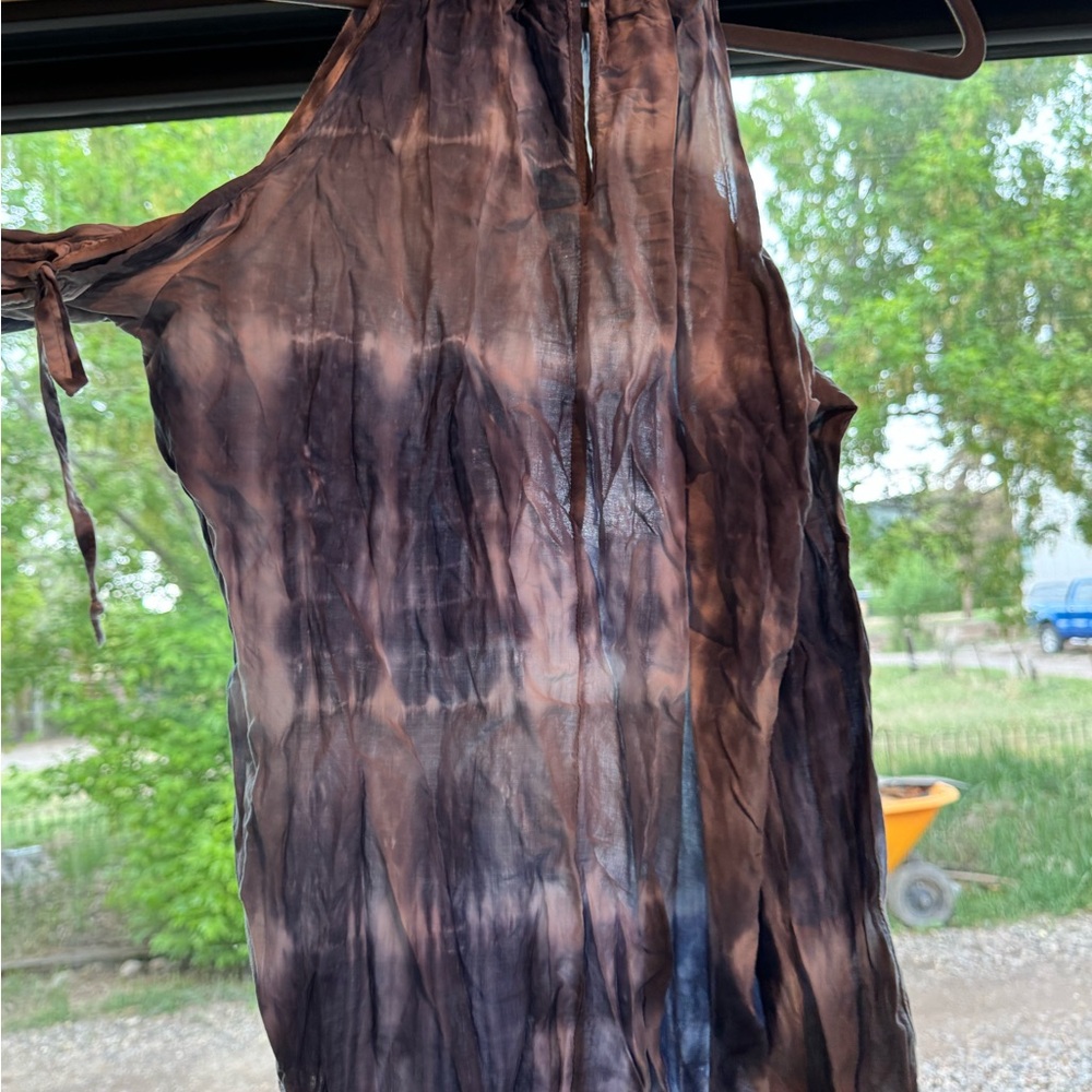Fifteen Twenty Tie-Dye Blouse in Black and Brown